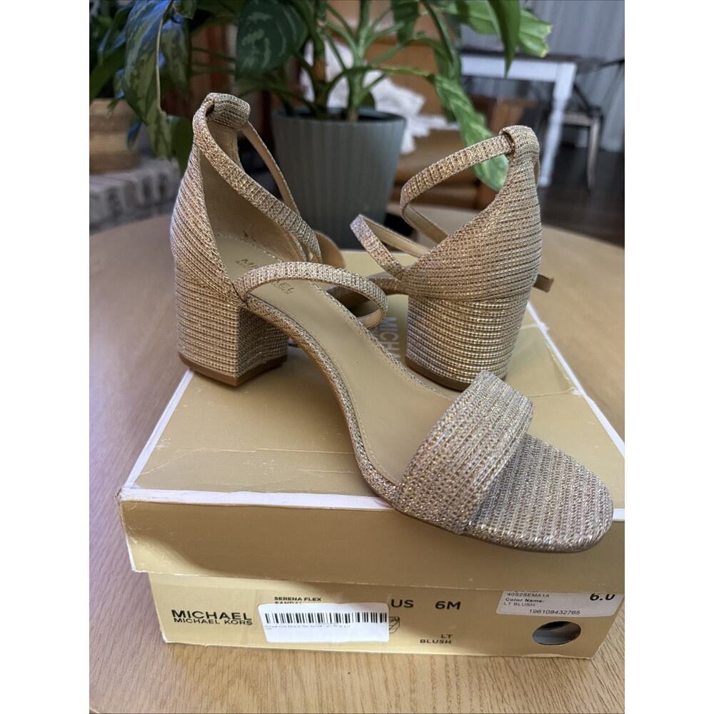 Michael Kors Serena Flex Sandal Womens 6.0 Light Blush NWT 40S2SEMA1A